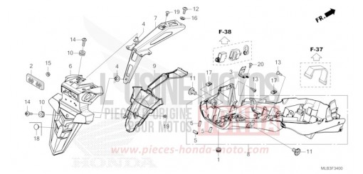 KOTFLUEGEL, HINTEN CB750AP de 2023